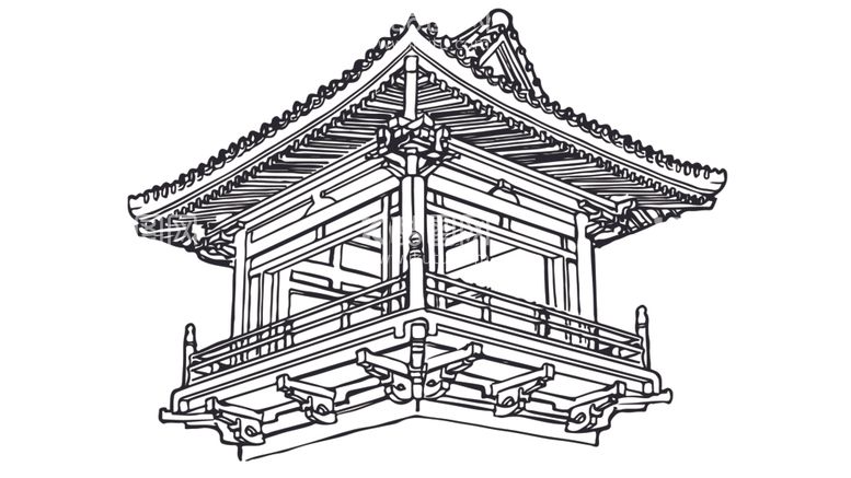 编号：98089112190047474723【酷图网】源文件下载-古代飞檐建筑素材