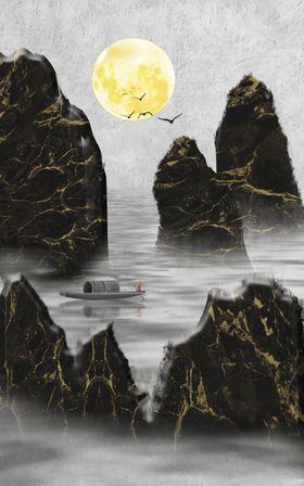 夜景玄关画