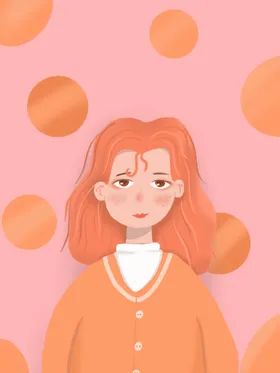 插画素材明信片风简约风格卡通