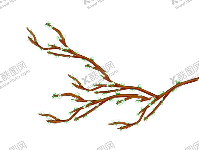 编号：28454609241243202976【酷图网】源文件下载-绿梅透明素材