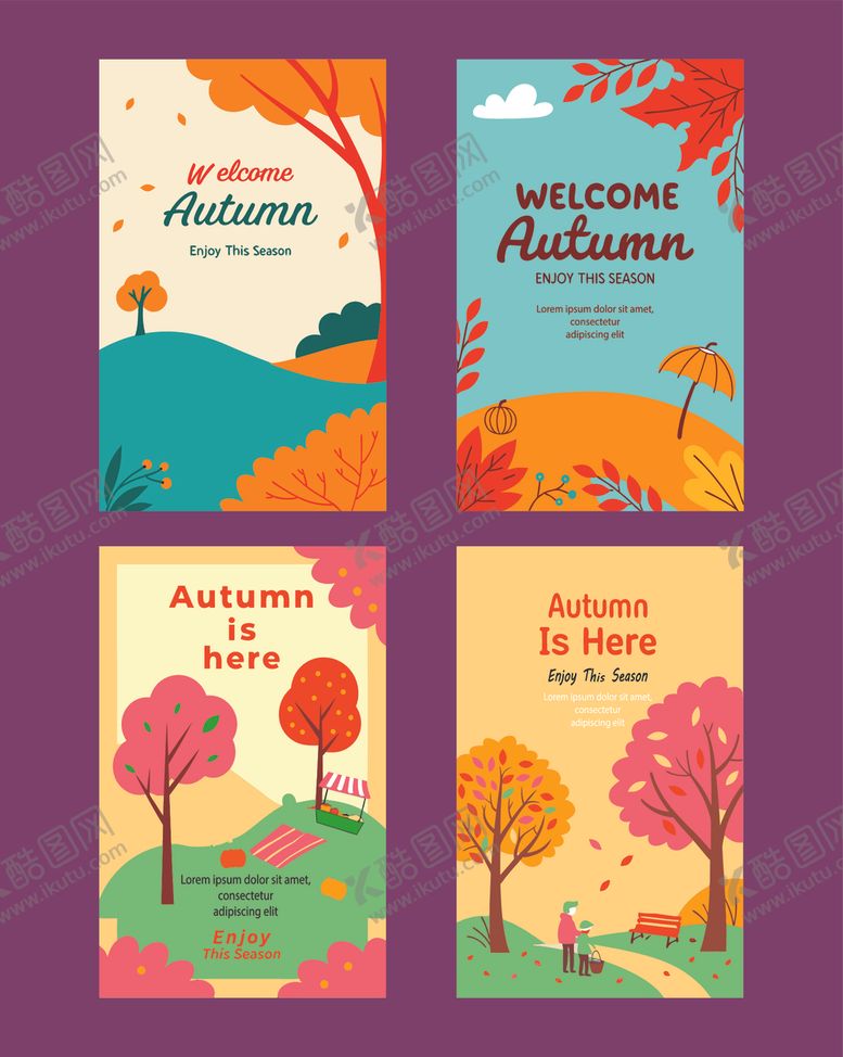 编号：18312206292158287533【酷图网】源文件下载-秋季主题插画