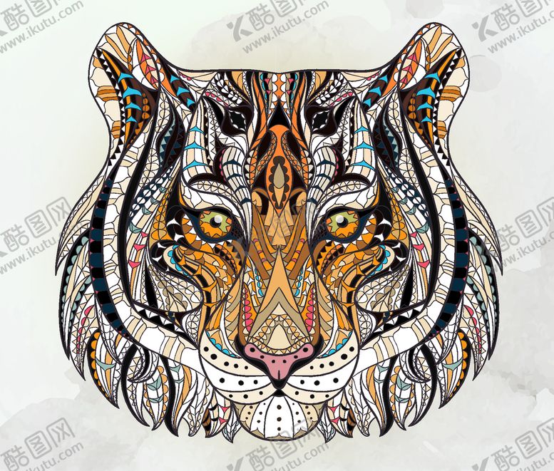 编号：78522110131800234384【酷图网】源文件下载-动物艺术头像