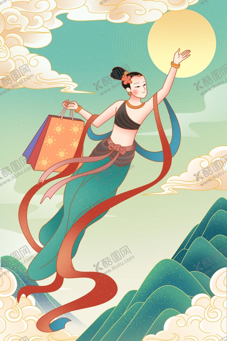 编号：70620702200336484041【酷图网】源文件下载-中秋节国潮风插画海报