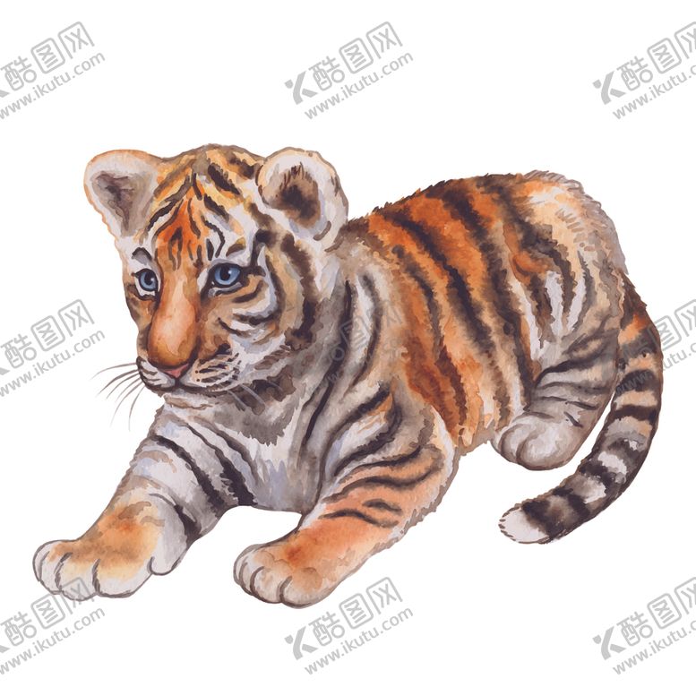 编号：17462709180125055117【酷图网】源文件下载-水彩动物