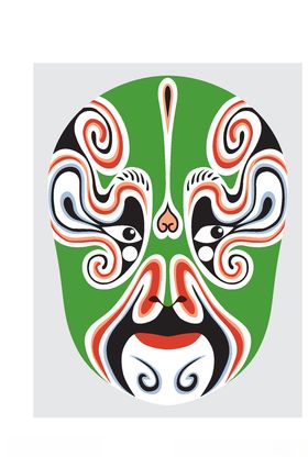 中国风传统京剧脸谱