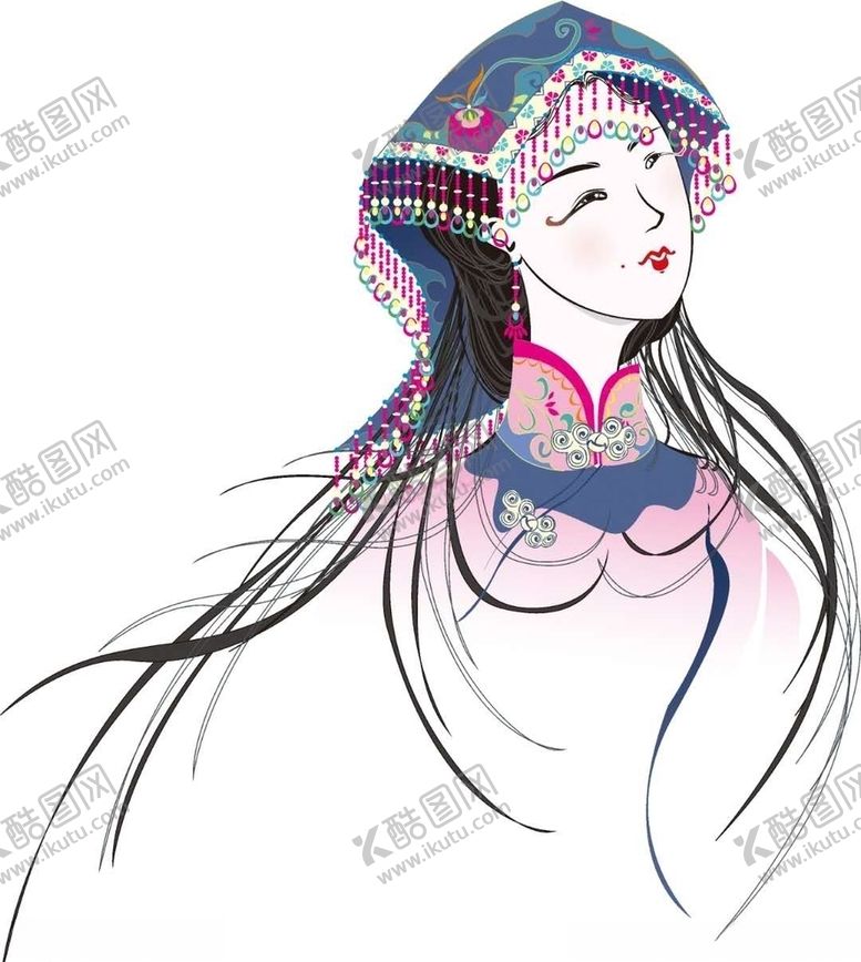 编号：47357409090739408740【酷图网】源文件下载-苗族少女