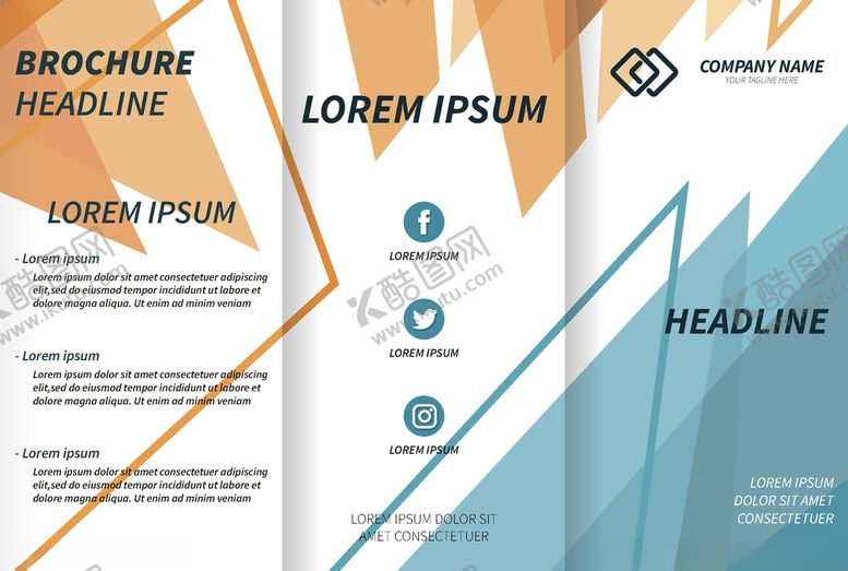 编号：32412510290016021752【酷图网】源文件下载-企业三折页