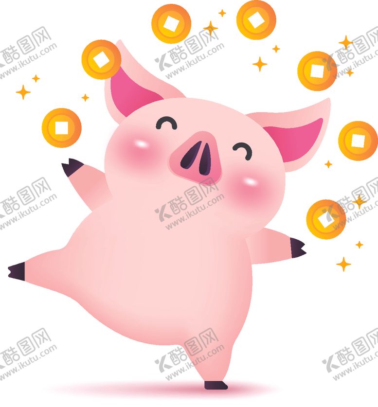 编号：44921506290117021559【酷图网】源文件下载-可爱小猪