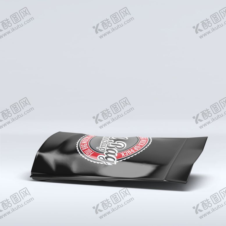 编号：12226609222011564049【酷图网】源文件下载-黑色塑料密封袋包装样机