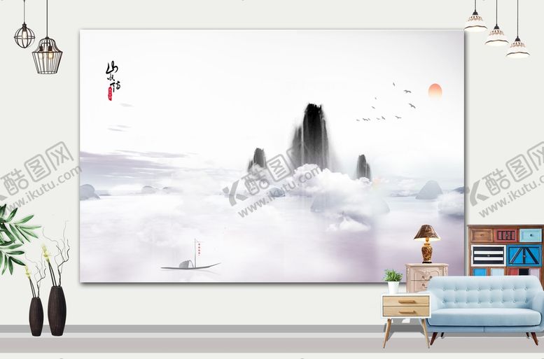 编号：68193509220719596724【酷图网】源文件下载-山水画 