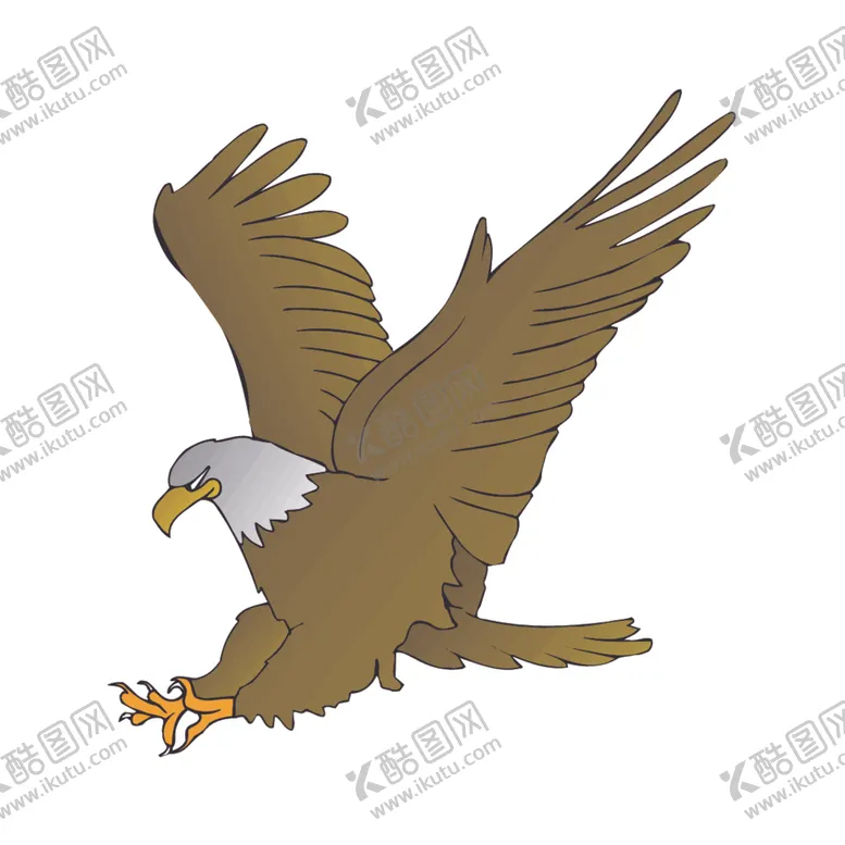 编号：24073812100534206996【酷图网】源文件下载-鹰卡通矢量素材插画图片