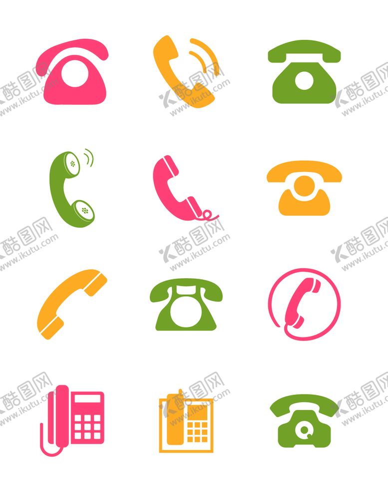 编号：89260709131645043452【酷图网】源文件下载-手机电话矢量图