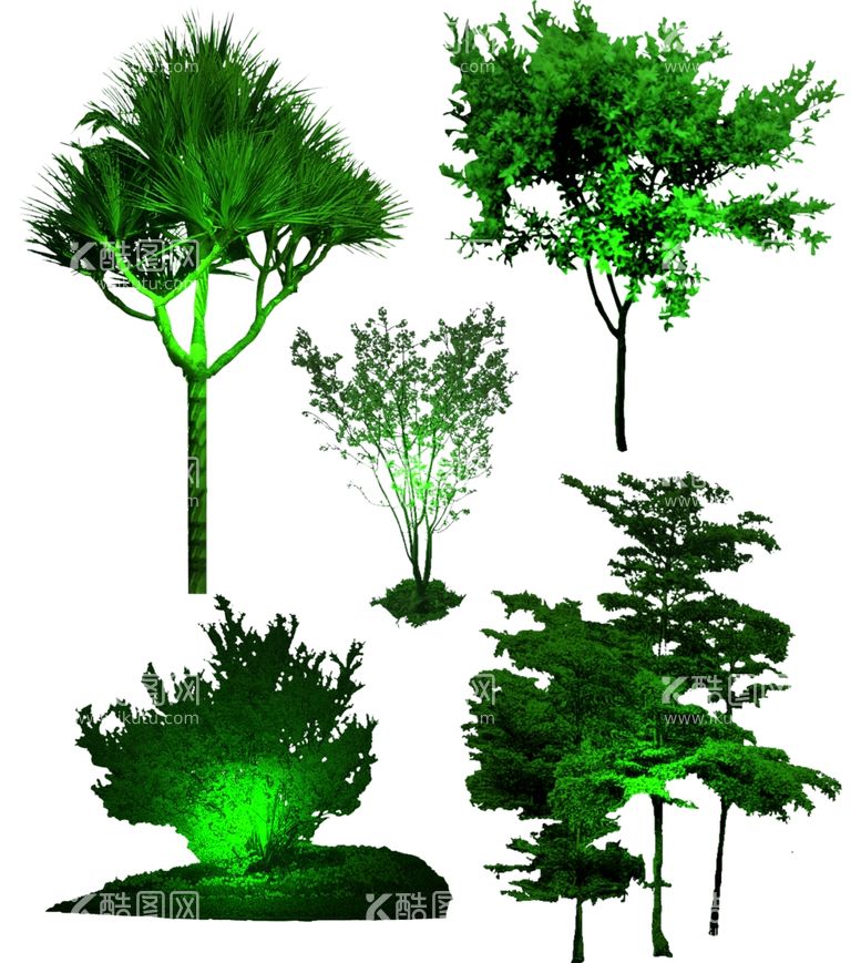 编号：11652212092038442977【酷图网】源文件下载-灯光树照明植物