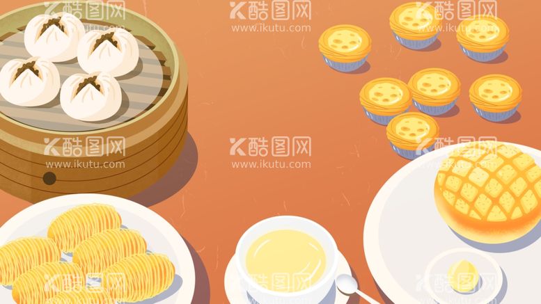 编号：90602511251145135777【酷图网】源文件下载- 手绘美食海报图片