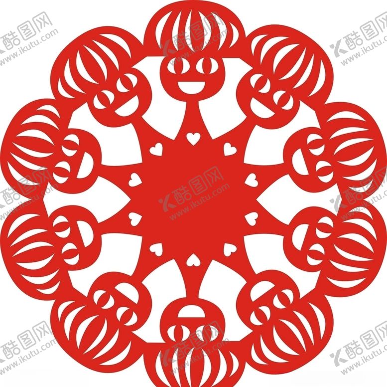 编号：51177105050852174940【酷图网】源文件下载-六角剪花窗花纸图案背景元素