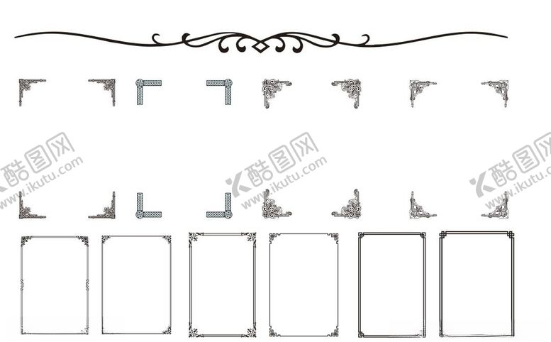 编号：77369511010145285256【酷图网】源文件下载-矢量花边边框