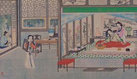 红楼梦场景精美工笔画