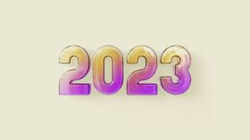 双色渐变2023艺术字