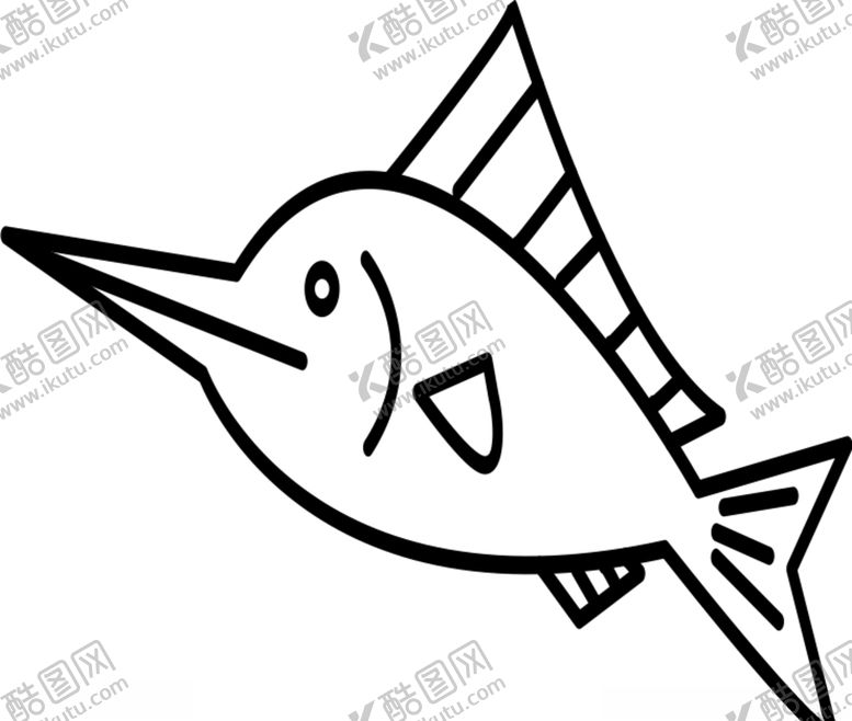 编号：61886809220814033458【酷图网】源文件下载-简笔鱼儿