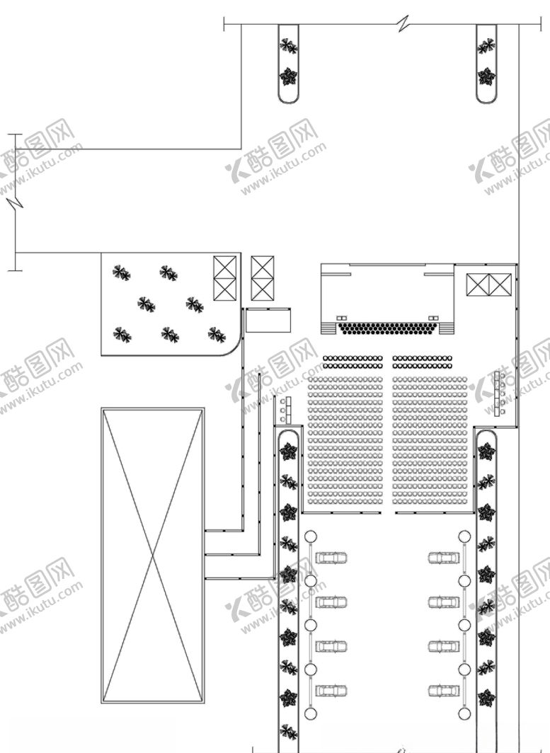 编号：75743810031505266819【酷图网】源文件下载-CAD外场平面图