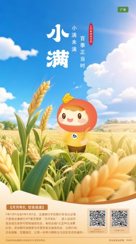 小满银行节气海报