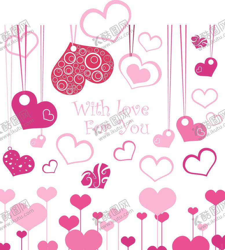 编号：81521209141603285222【酷图网】源文件下载-粉色背景爱心背景七夕素材
