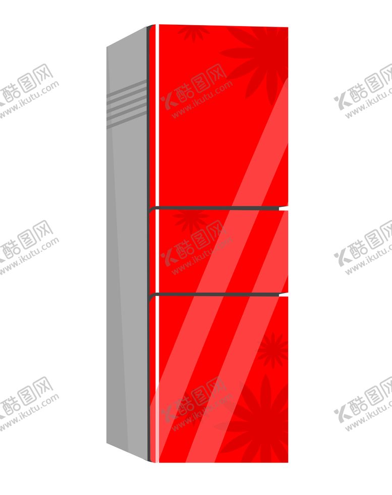 编号：52574810311827551643【酷图网】源文件下载-红色冰箱插画素材