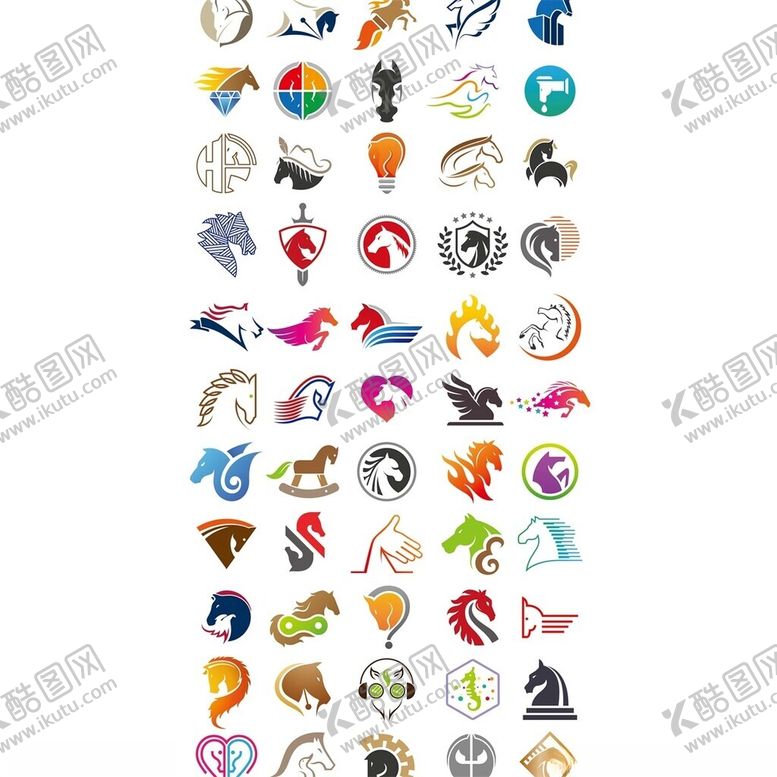 编号：76256609210540073601【酷图网】源文件下载-多彩动物图标集合