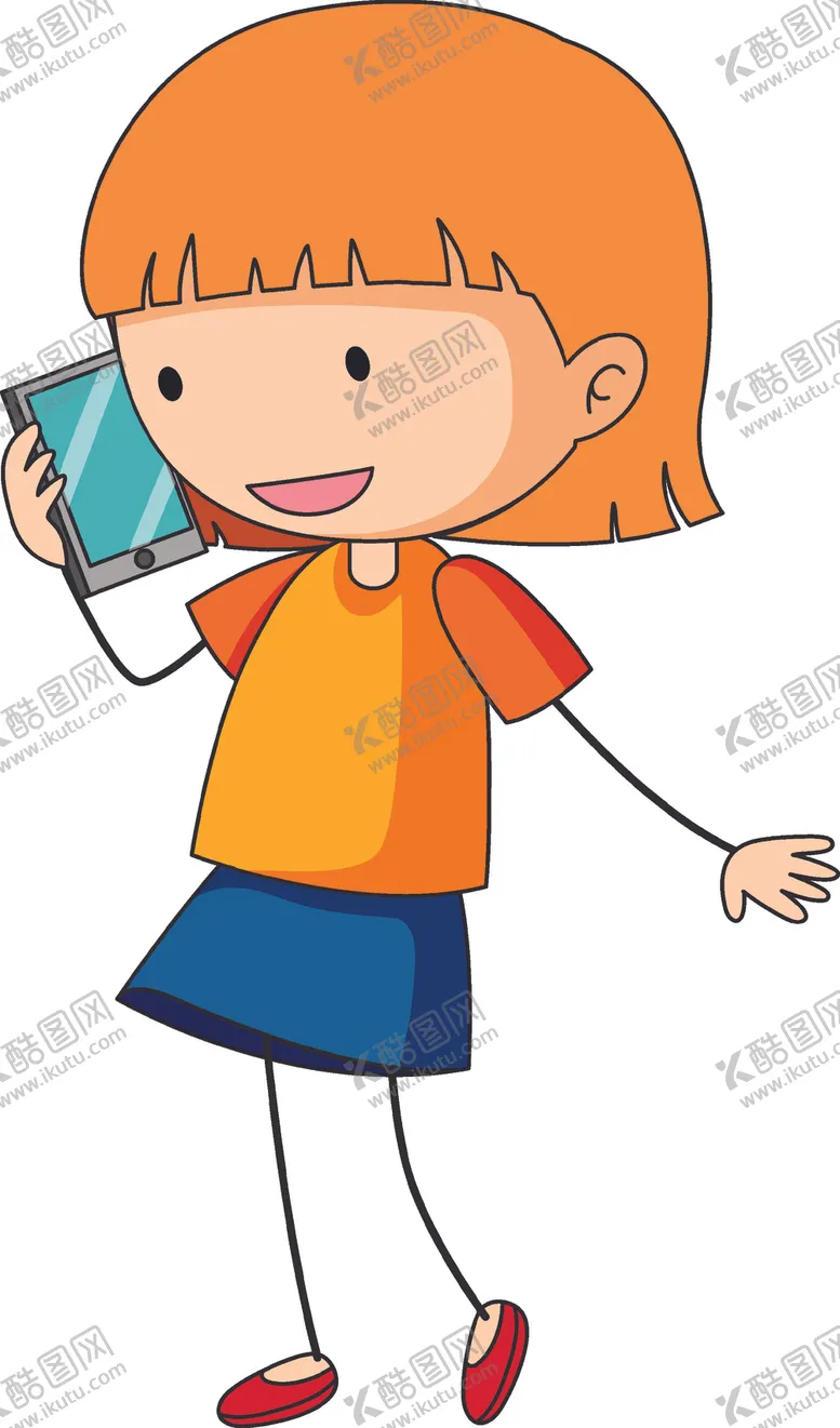 编号：35752904192313206965【酷图网】源文件下载-矢量手绘女孩