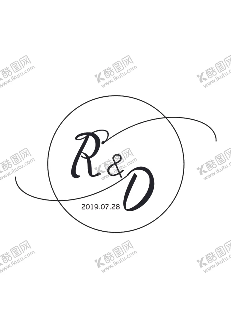 编号：48362106281741251233【酷图网】源文件下载-婚礼logo英文logo