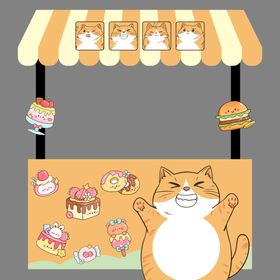 猫咪甜品摊