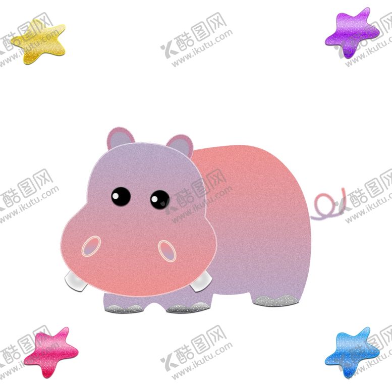 编号：93410204220423078489【酷图网】源文件下载-卡通河马插画