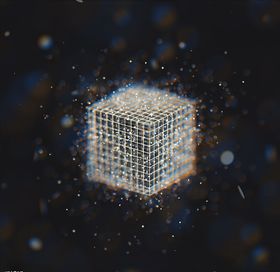 C4D模型线条线性方块晶格