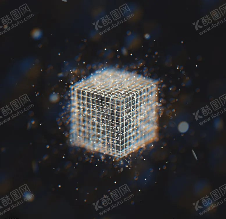 编号：36115906250337037943【酷图网】源文件下载-C4D模型线条线性方块晶格