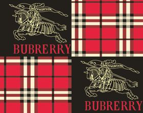 巴宝莉格子红色