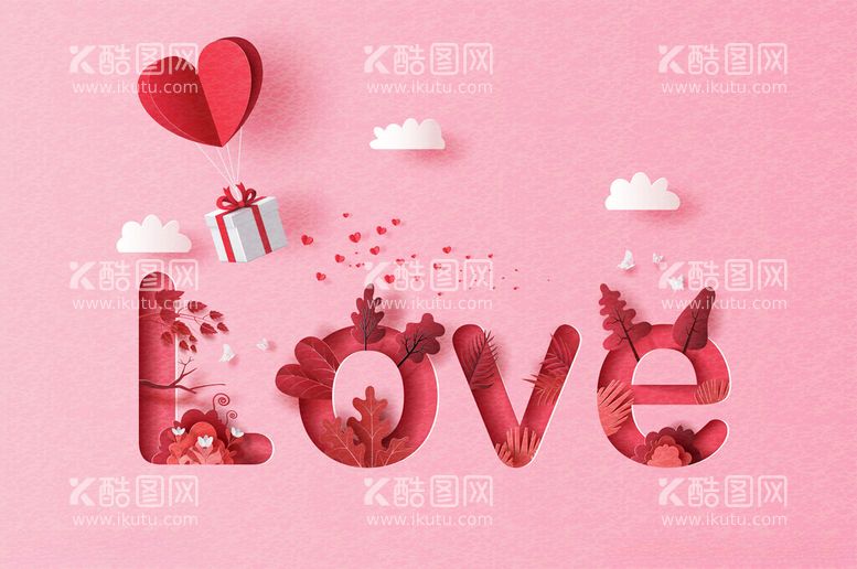 编号：66503412220619256235【酷图网】源文件下载-创意情人节love文字