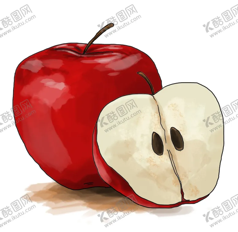 编号：73703806251453567889【酷图网】源文件下载-手绘卡通红苹果