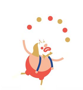 杂技表演剪纸