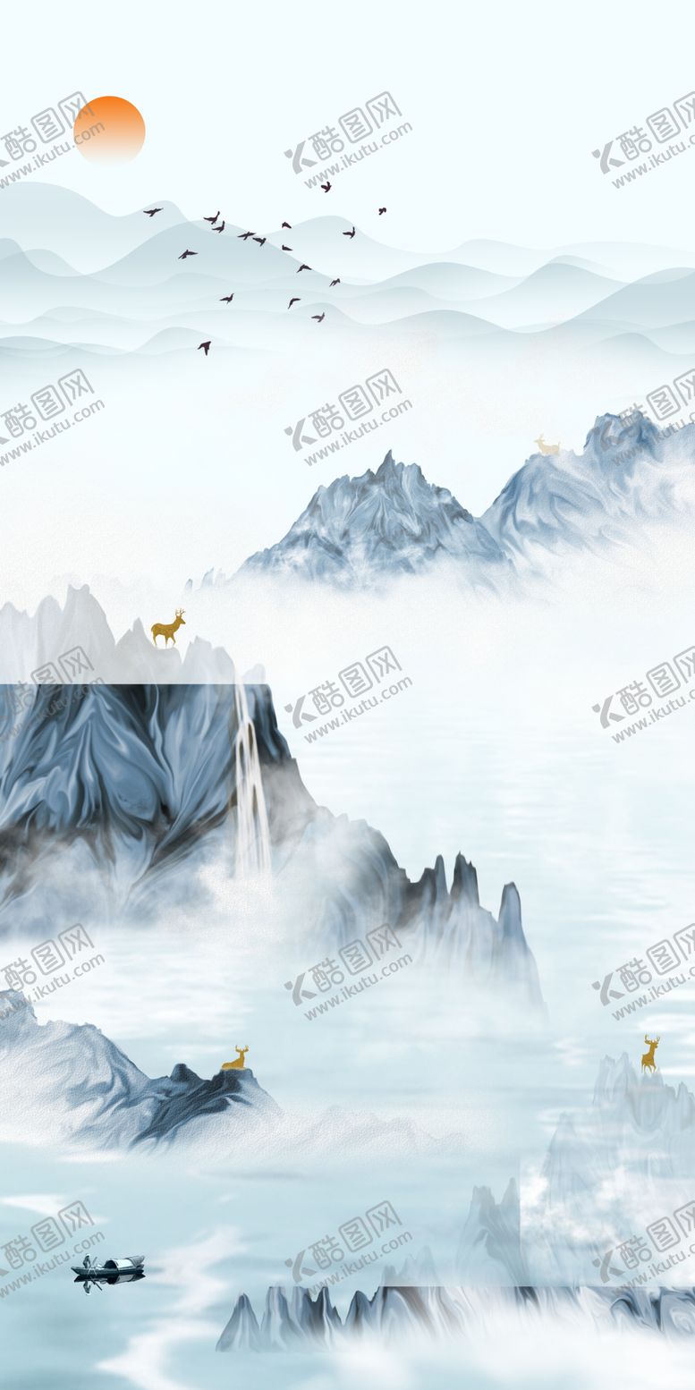 编号：17628504271719173220【酷图网】源文件下载-山水画