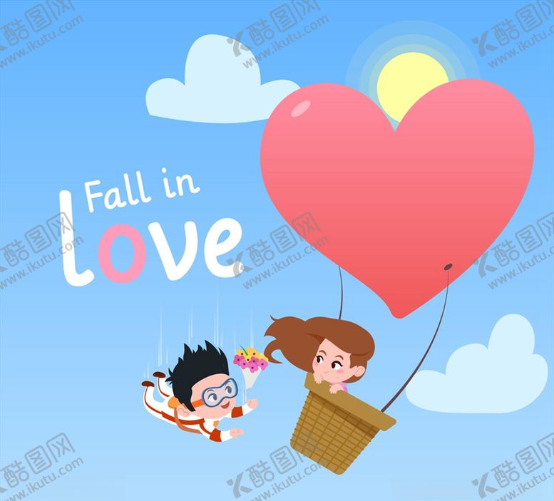 编号：96718209171352393503【酷图网】源文件下载-天空中的情侣