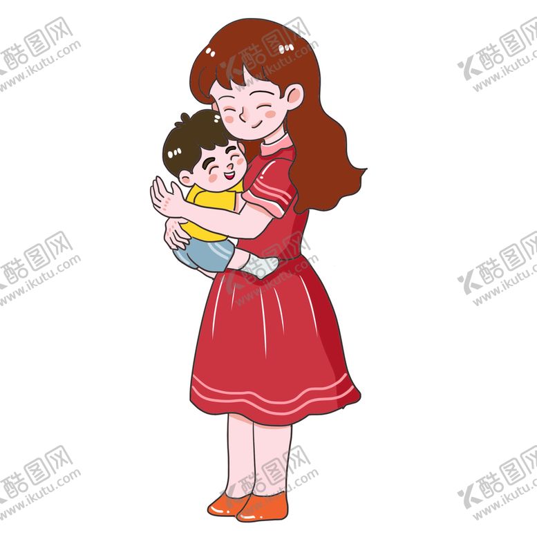 编号：61290310020534018023【酷图网】源文件下载-卡通抱小孩