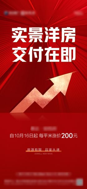 地产涨价倒计时海报