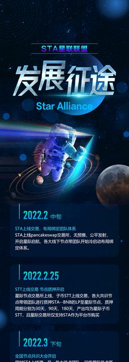 科技感宇宙风宇航员海报