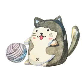 手绘卡通猫图片可爱矢量咪咪插画