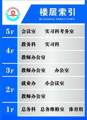 学校楼层牌图片