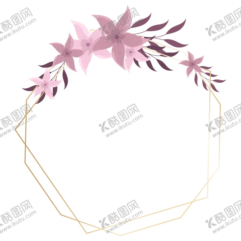 编号：15971201250558002222【酷图网】源文件下载-植物花朵边框免抠图