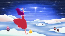 唯美插画探险少女