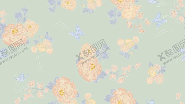 编号：40542102132348202717【酷图网】源文件下载-手绘花蝴蝶绣花