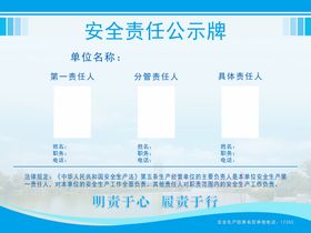 编号：98292610290239465546【酷图网】源文件下载-安全责任公示牌