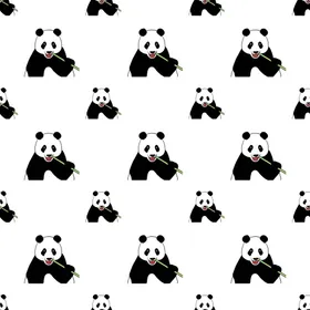 熊猫图案壁纸幼儿园插画